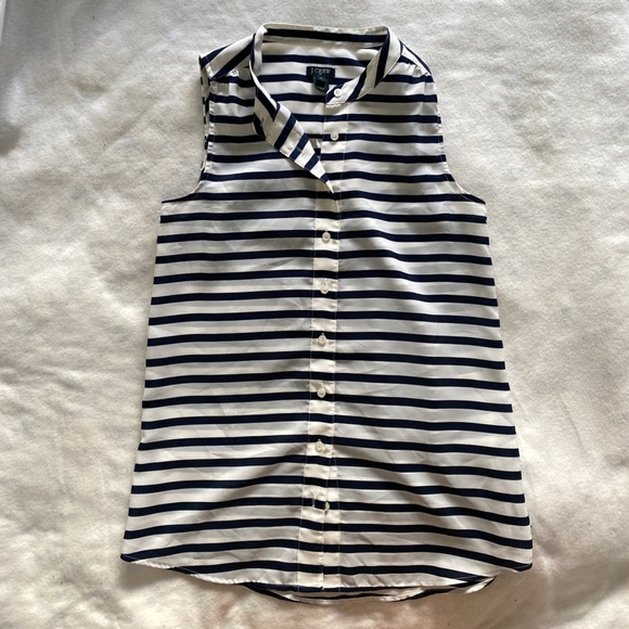 Button up stripe tank-blouse - Picture 1 of 4